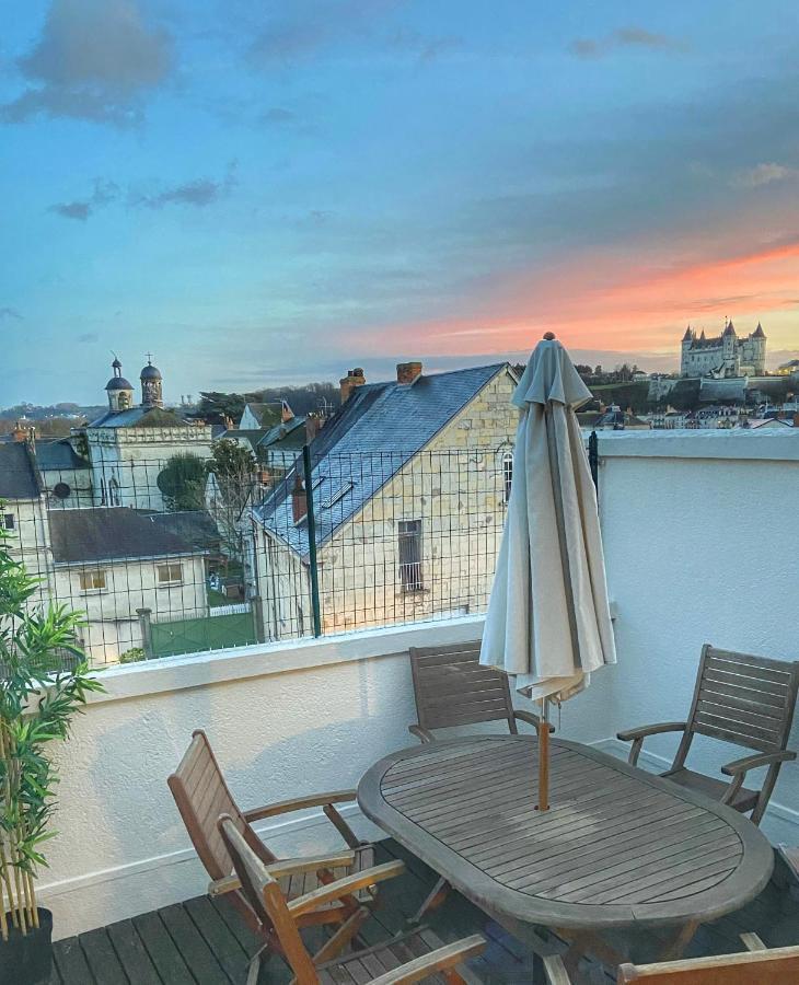 La Terrasse Saumuroise - Vue Chateau & Loire Buitenkant foto